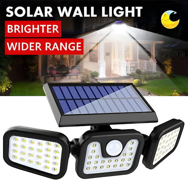 Upgraded Wide-Angle Solar Motion Sensor Light