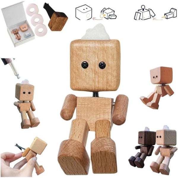 Shaking Wooden Robot Car Air Freshener